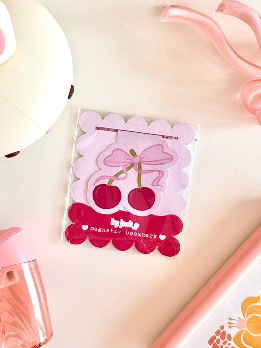 MAGNETIC BOOKMARK - Sweet Cherry Bow