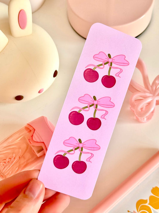BOOKMARK - Sweet Cherry Bow - glossy